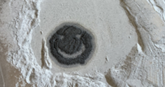 Single-layer sintered shape created from G-code path