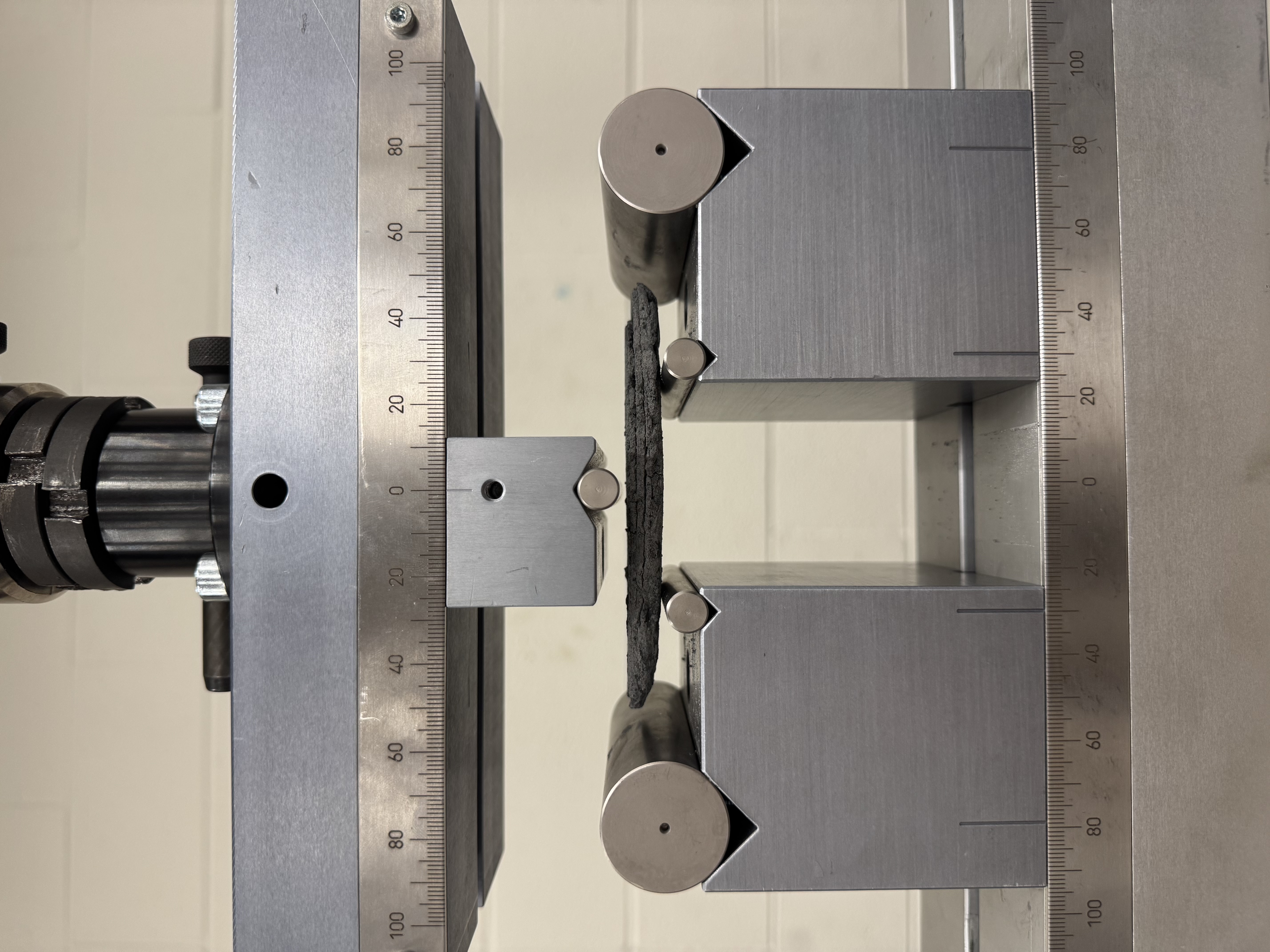 Flexural bend test on early sintered sample
