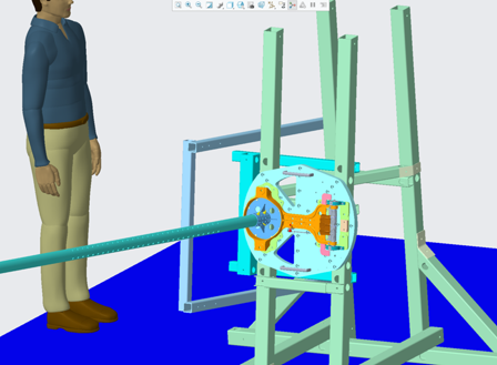 Lunar gravity simulation test rig