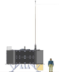 LuSEE-V3 antenna mounted on the SERIES-2 lunar lander.