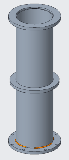 Stowed antenna simulator welded in aluminum