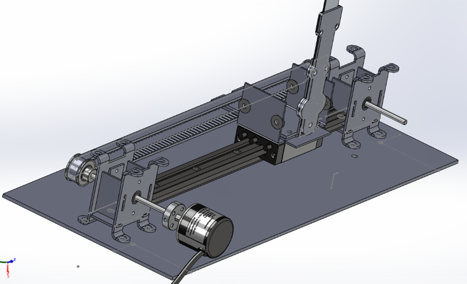SolidWorks CAD Design of the Linear Rail Mechanism